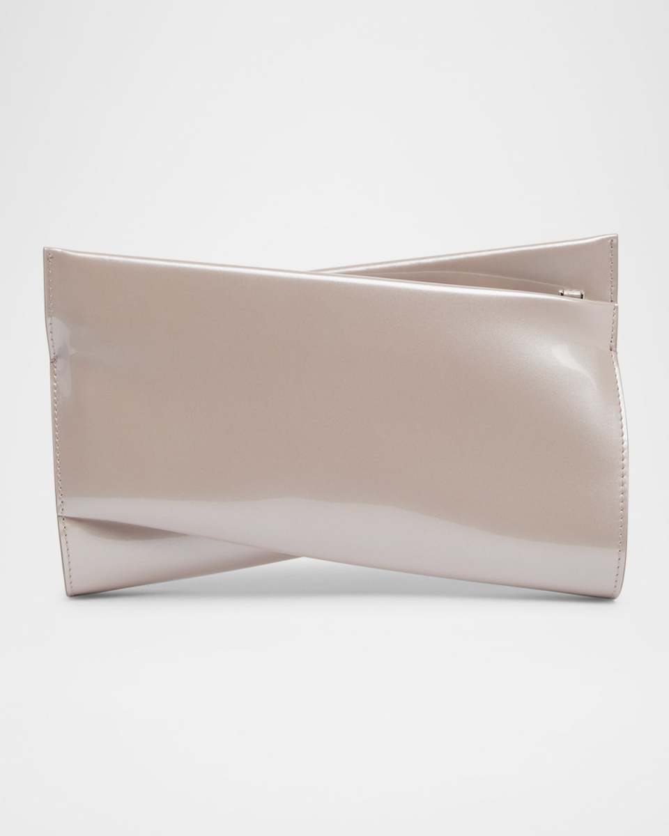 Loubitwist Small Patent Leather Clutch Bag
